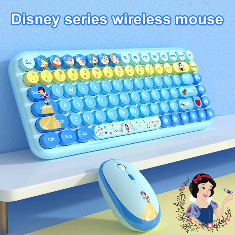 MOFII Disney Snow White Wireless Keyboard Mouse Set PC Laptop Office ...