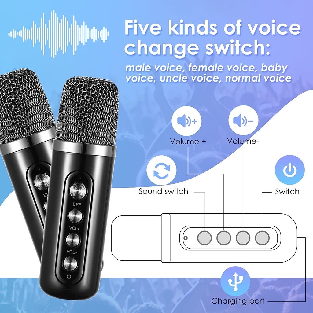 Jiditech 3D Stereo Amplifier Speaker Wireless Bluetooth Dual Microphone ...