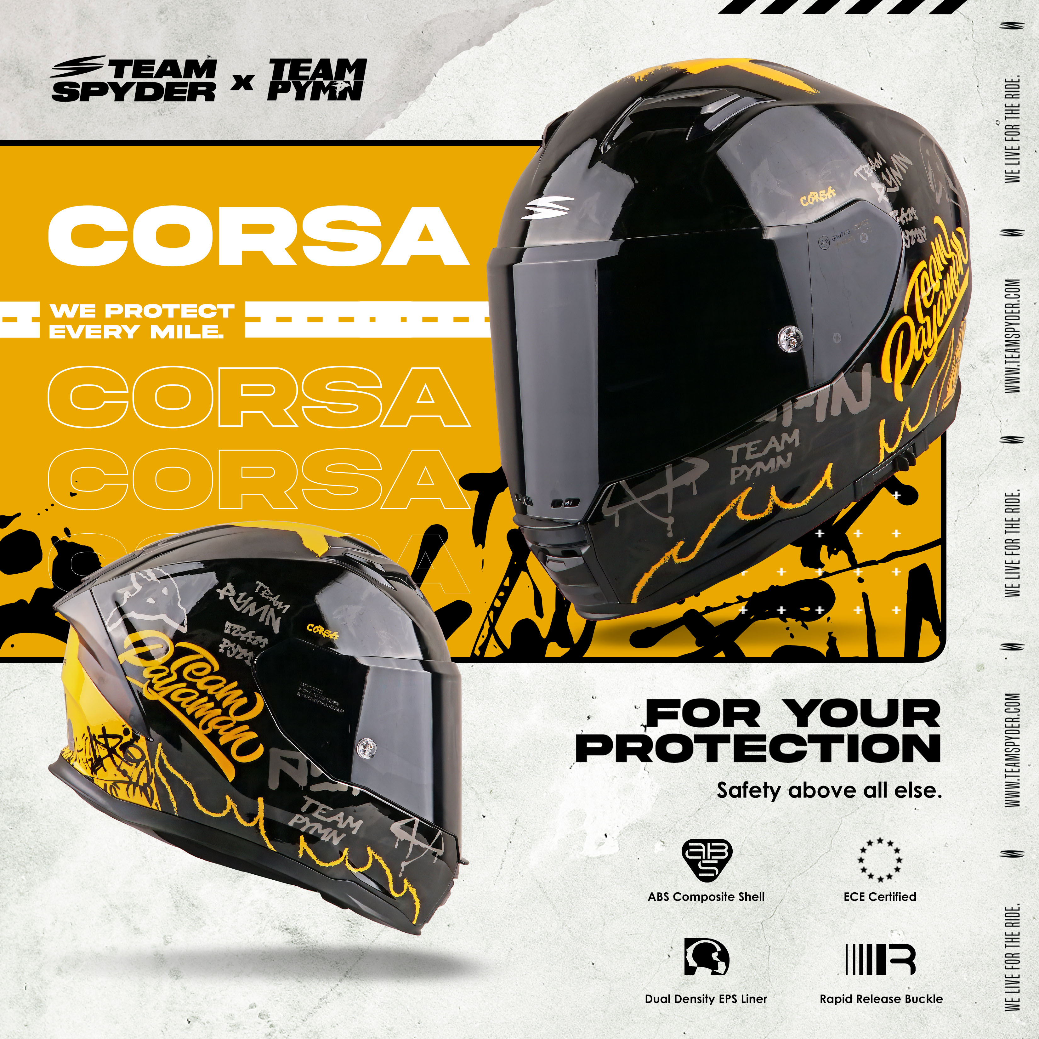 Spyder x Team Payaman Corsa GD Full face Motorcycle Helmet with
