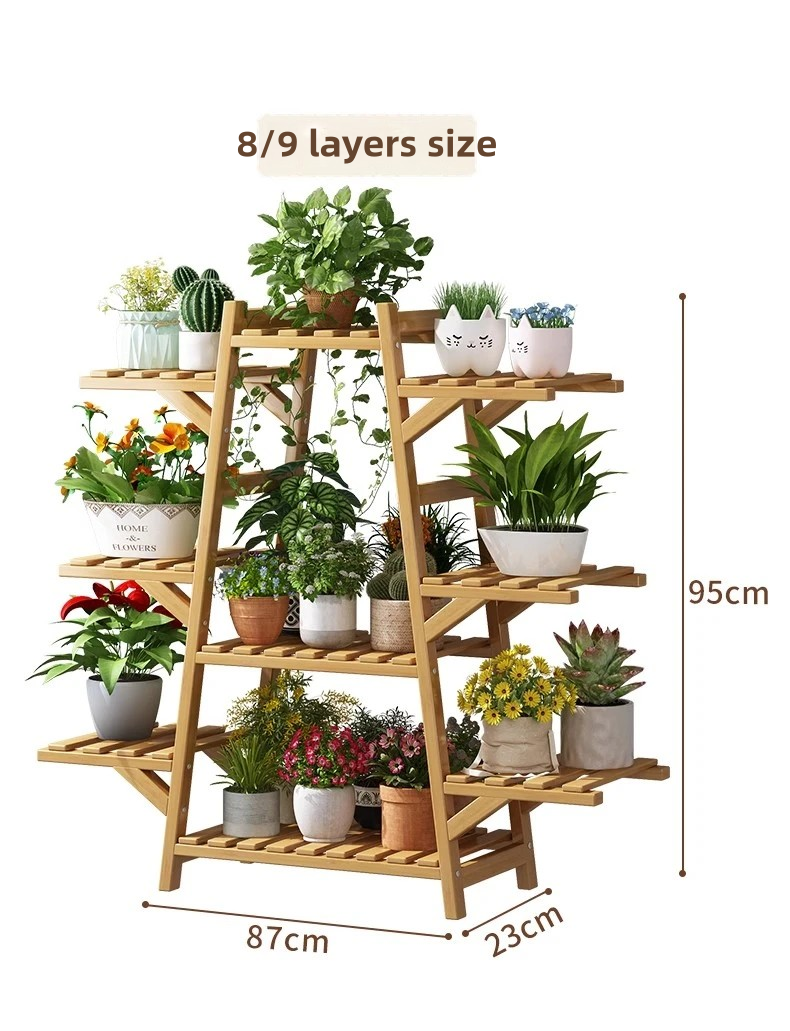 Flower Shelf 6/7/9 Layers Iron Plant Rack Indoor Flower Pot Display ...