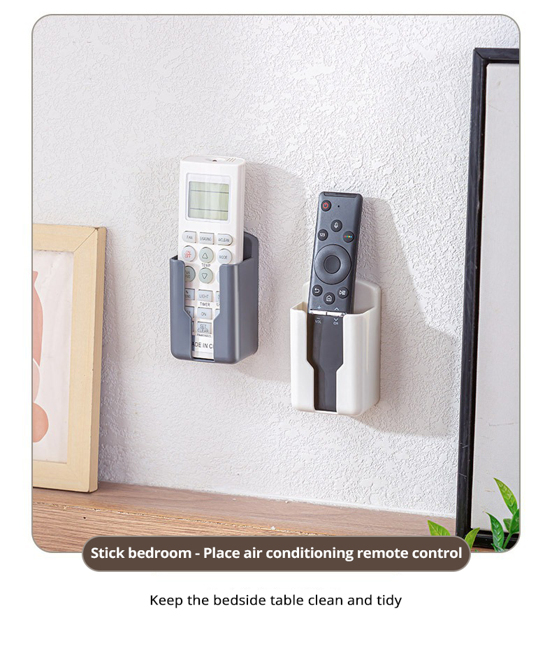Remote Controller Holder Wall Mount Self Adhesive Storage Box Remote ...