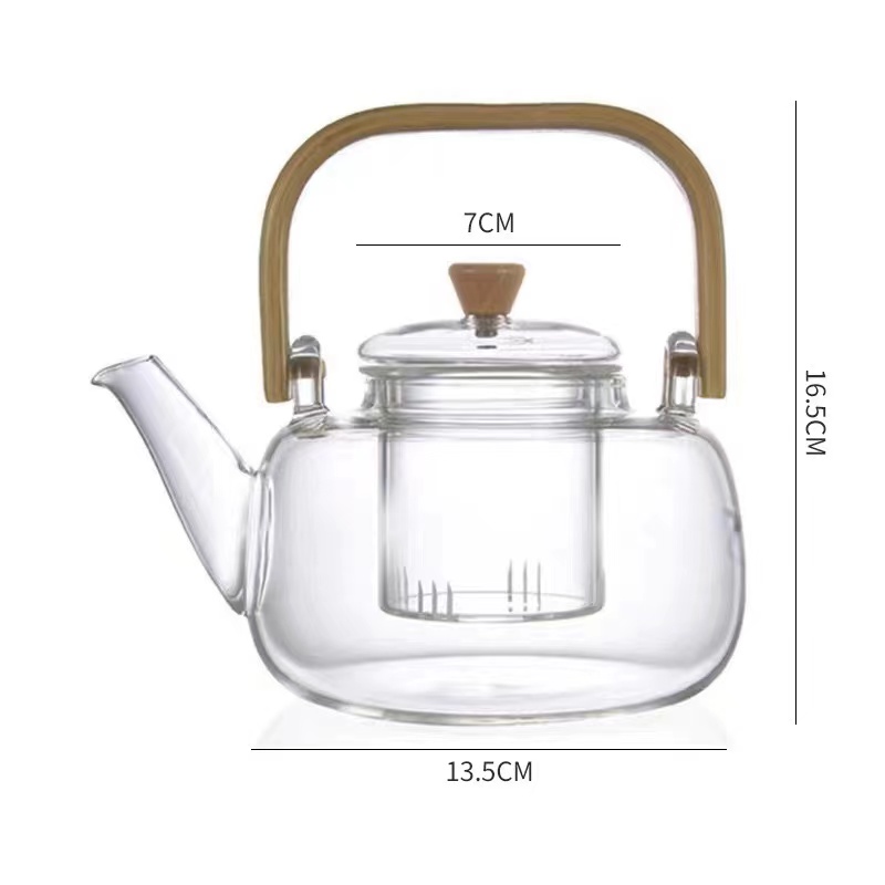Tea making set, heat-resistant glass pot, glass cup, electric ceramic ...