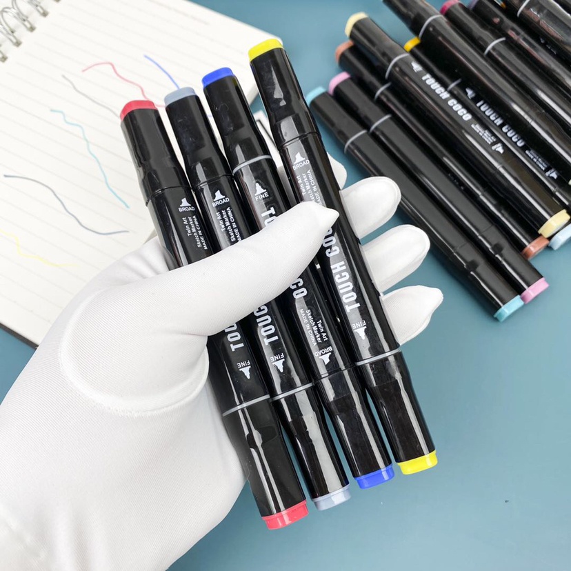 Marking pen 12/24/30/48/60/80 Color group Double head hard head student ...