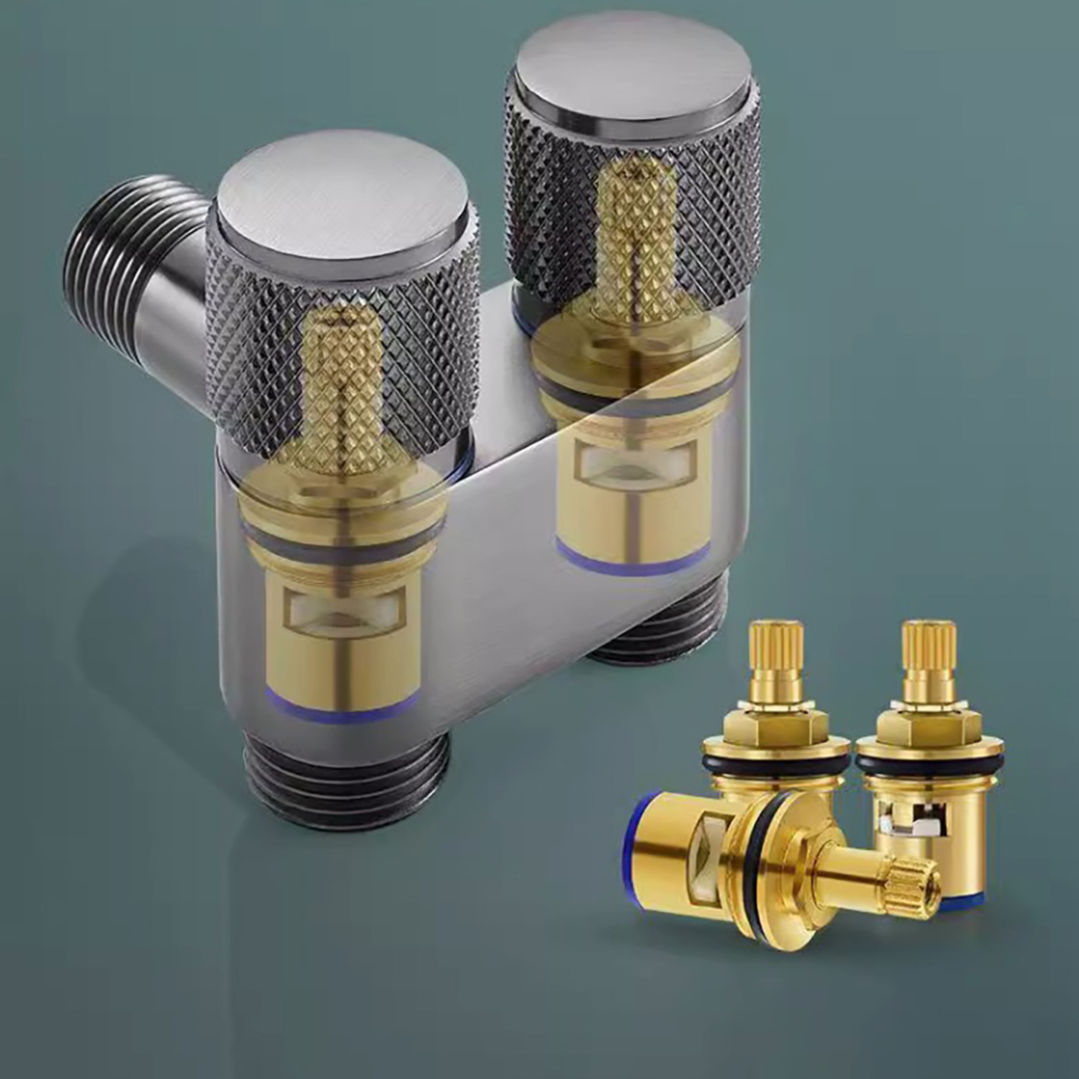 304 Stainless Steel Multi-Function Faucet Standard Spout Two Way Angle ...