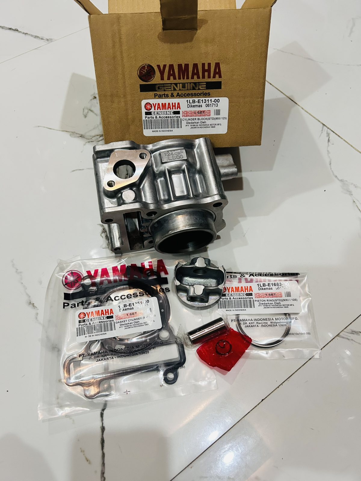 YAMAHA MXI 125 FI STD CYLINDER BLOCK SET INDONESIA 1LBE131100 GENUINE ...