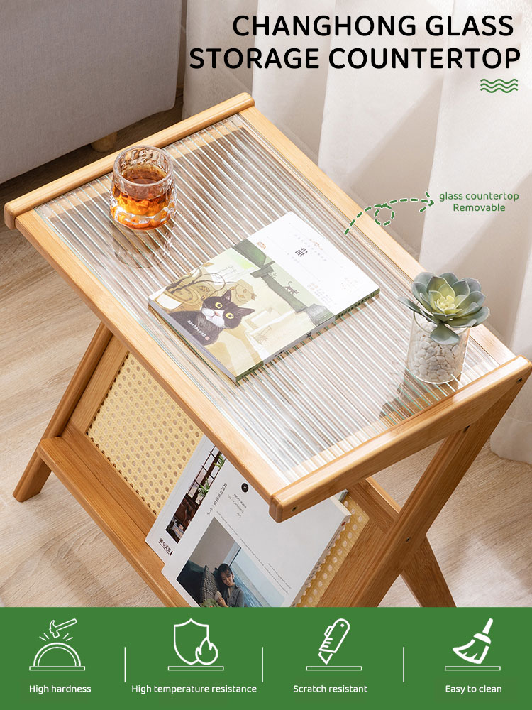 【Lifetime warranty】Inkwood Coffee Table Bamboo Rattan Side Table square ...
