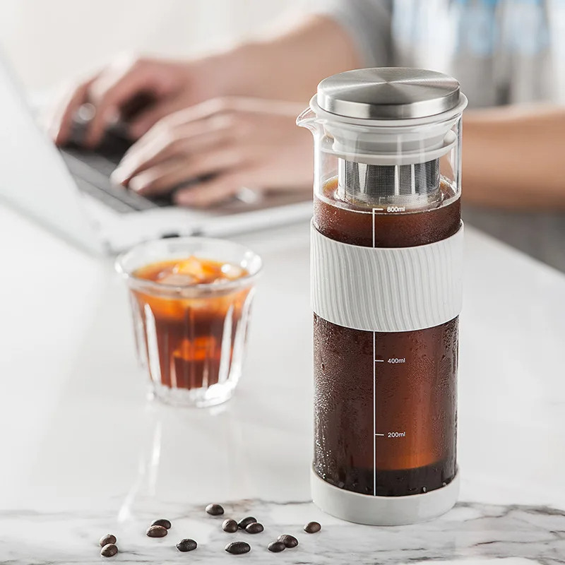 (COD)800ml Cold Brew Maker Iced Coffee Maker Portable Cold Brew Pitcher ...