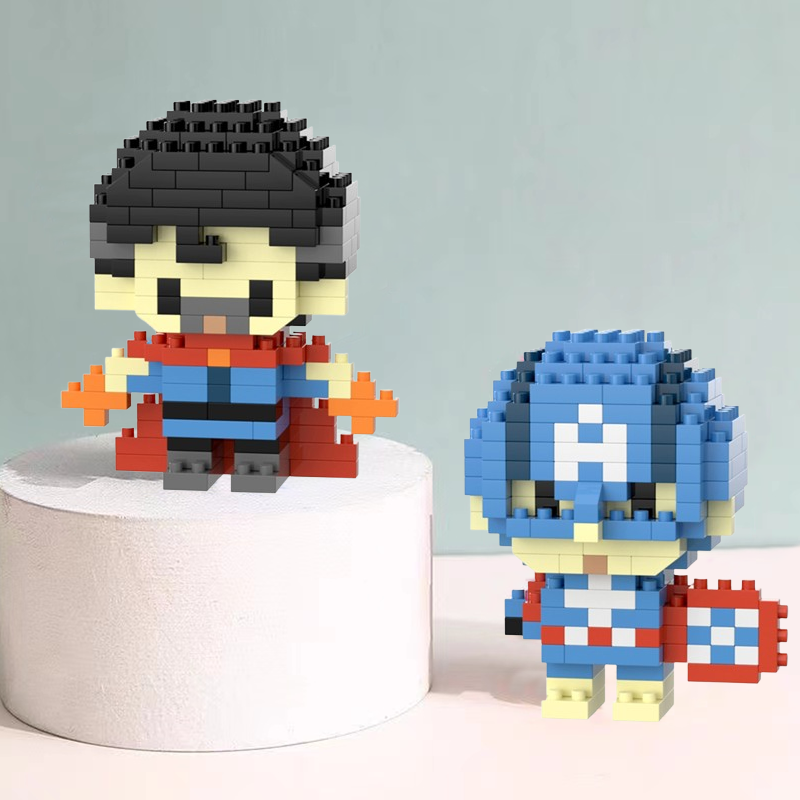 【DUZ】The Avengers Mini Block Building Blocks Cute Cartoon Character ...