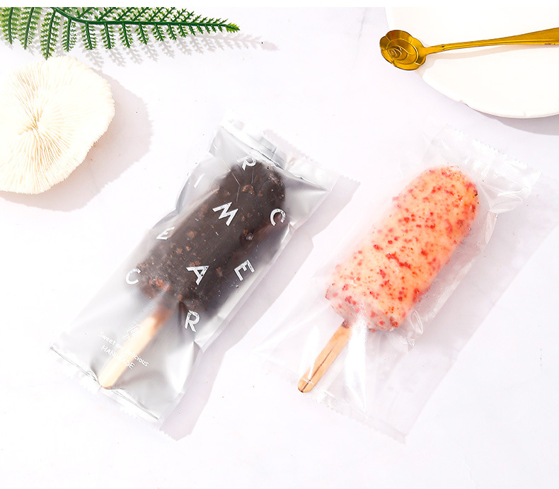 50Pcs Handmade Ice Cream Wrapper Graham Bar Packaging Bag Milk Taffy ...