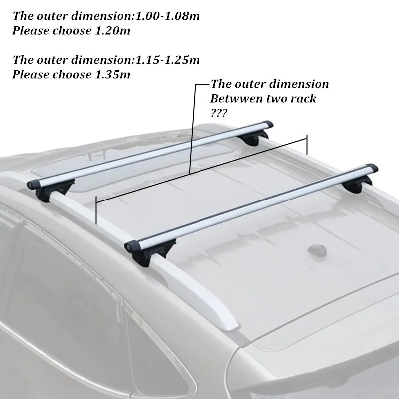 （Local seller+COD) 2PC 1.2M Universal Gutterless Crossbar for all types ...
