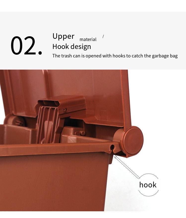 Large Outdoor Pedal-operated Garbage Sorting Bin, 20L/50L/80L/100L ...