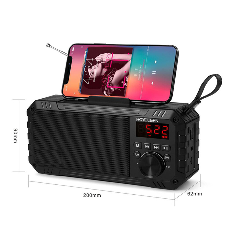 Portable FM AM SW Radio Handheld USB TF MP3 Player Rechargeable ...