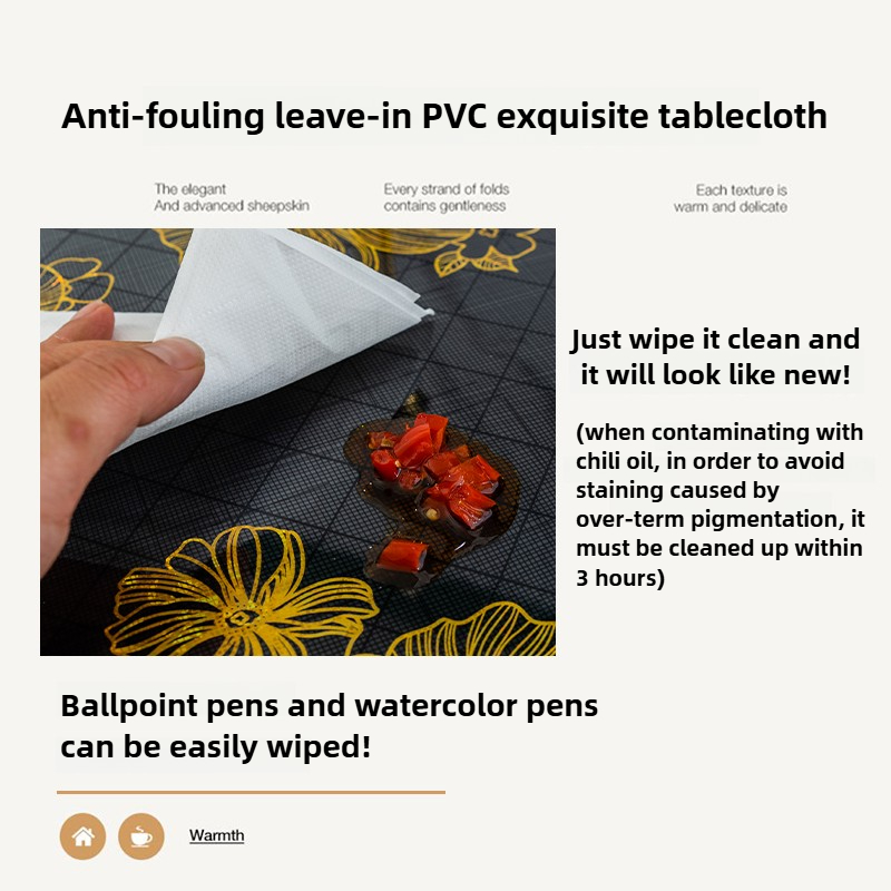 4-10Seater Clear Table Cloth Exquisite Patterned PVC Waterproof Oil ...