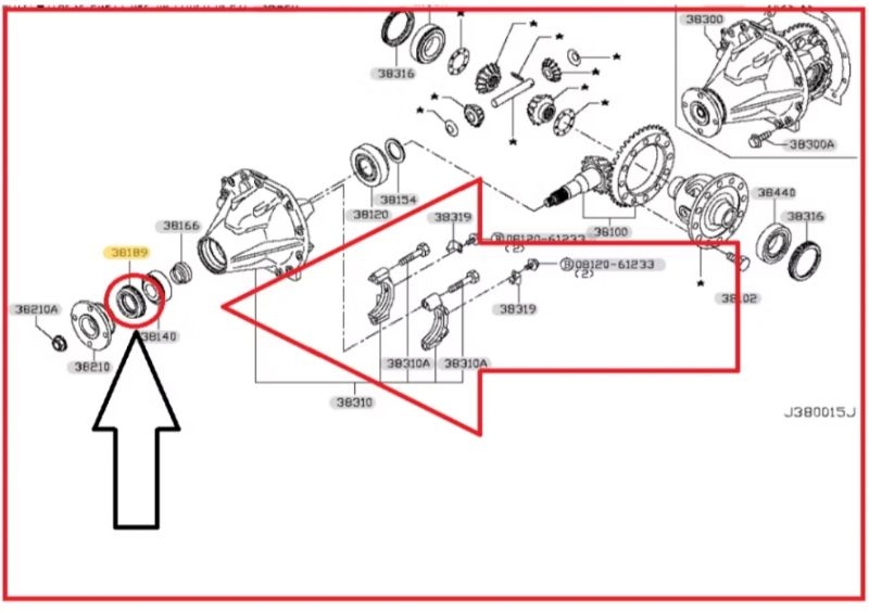 Genuine Nissan Pinion Drive-Oil Seal | REAR Differential Oil Seal ...