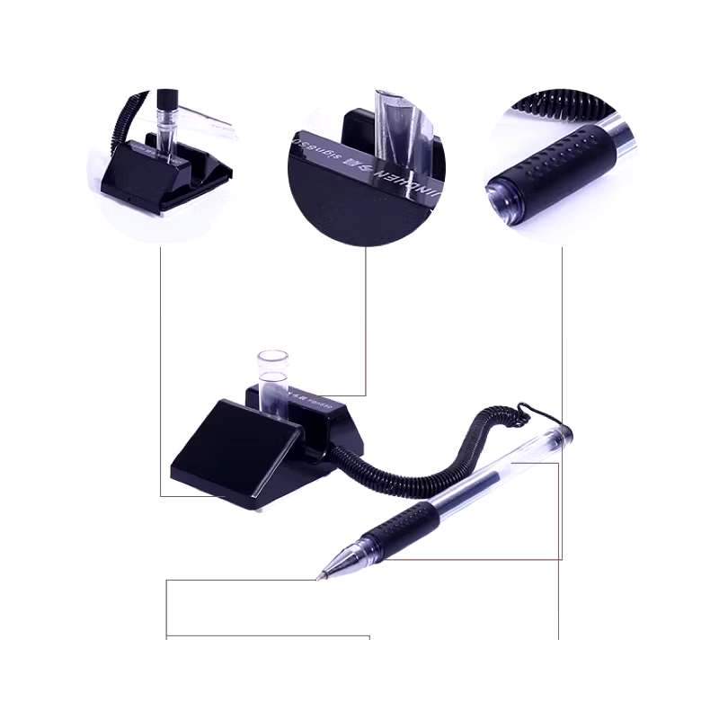 Reception Counter Pen Desktop Pen Black Ink Pen for Desk Secure Pen ...