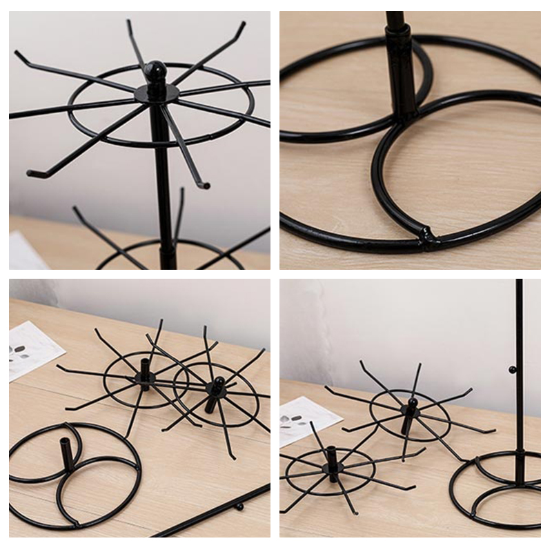 4-Layer 360 Rotation Rotating Metal Rack Necklace Jewelry Display With ...