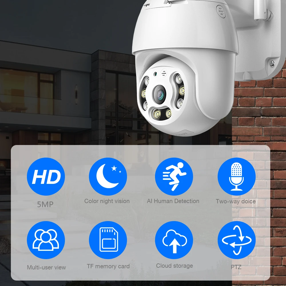 2K Outdoor TapoCCTV Camera WIFI Connect To Phone 2-Way Voice Waterproof ...