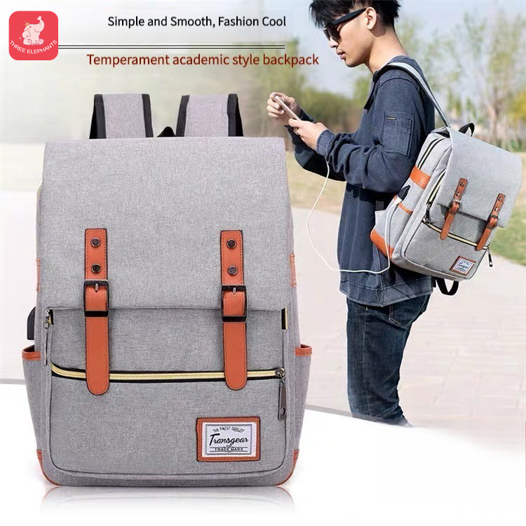 COD Japanese backpack laptop backpack large cover type travel bag nylon ...