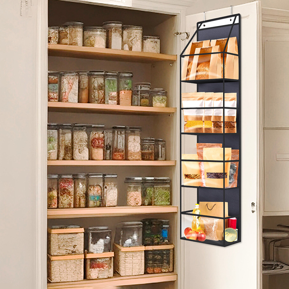 Dark Gray PVC Storage Organizer Behind Door with Black Edging Large ...