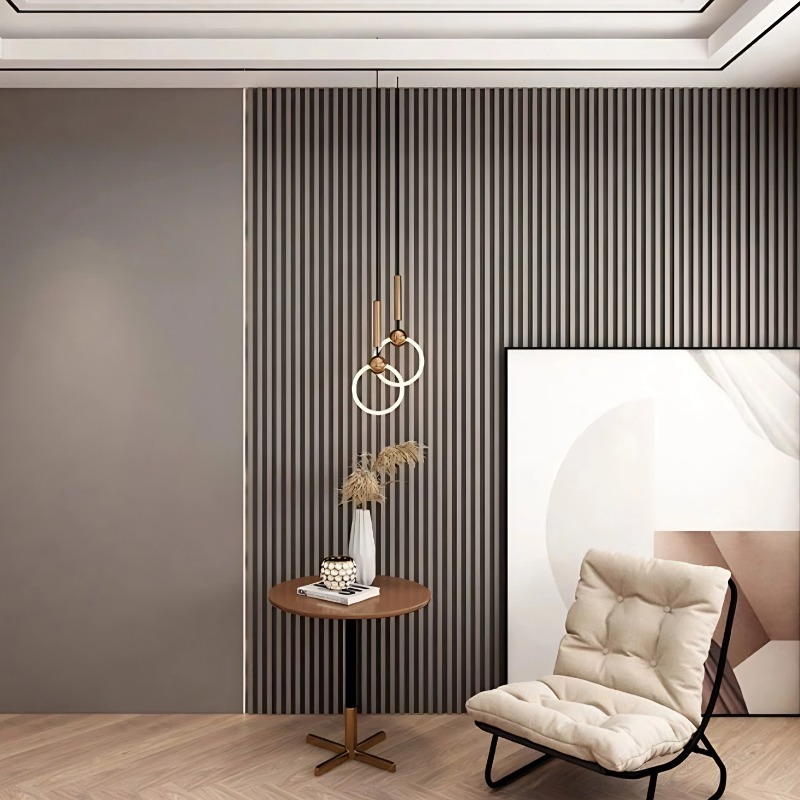 15PCS Solid Wood Panel Board PVC Grille Waterproof Design TV Background ...