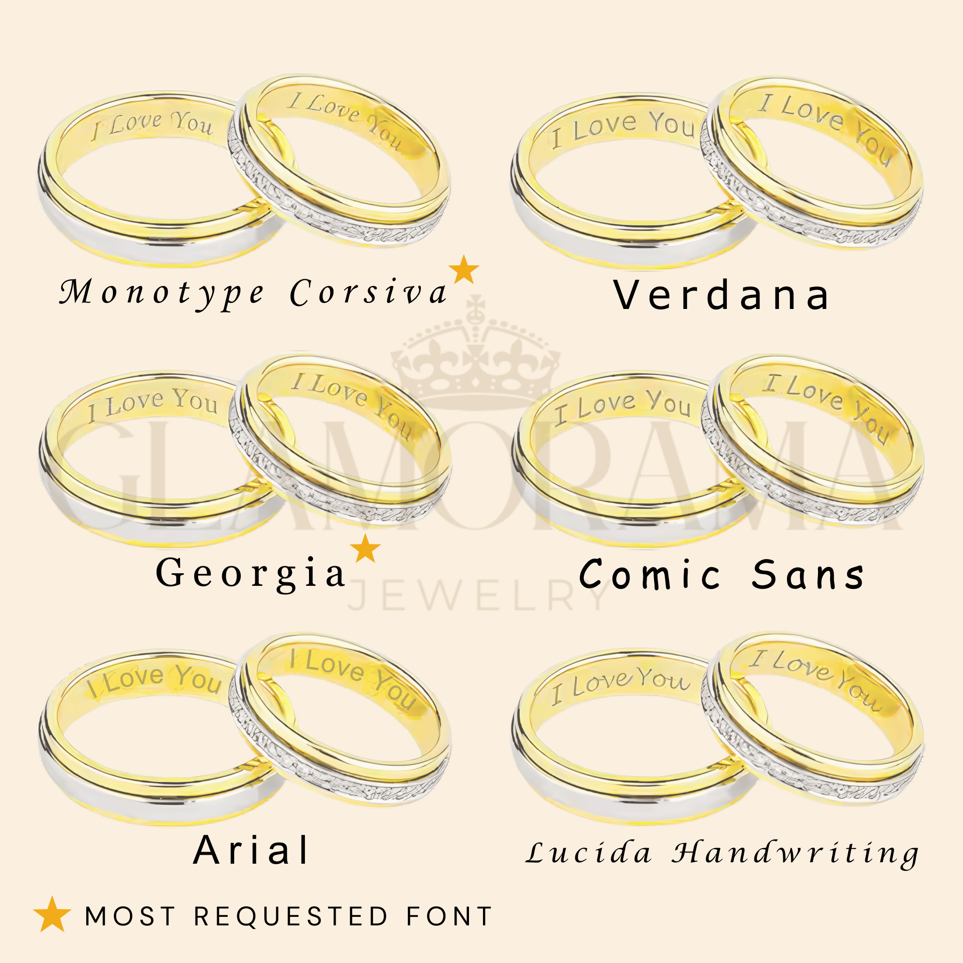 Glamorama Couple Rings: 