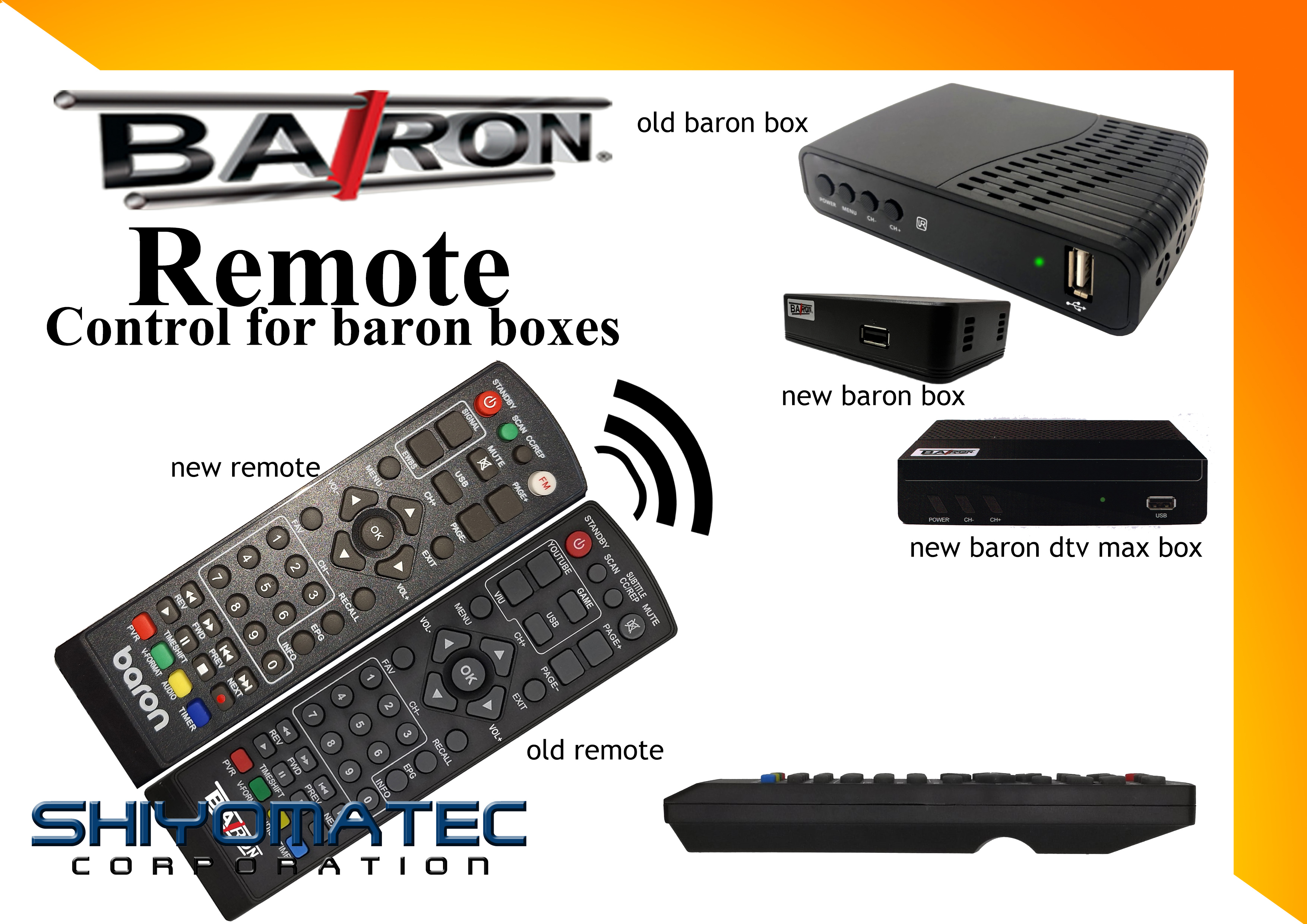 baron remote for baron box and baron dtv max only | Shopee Philippines