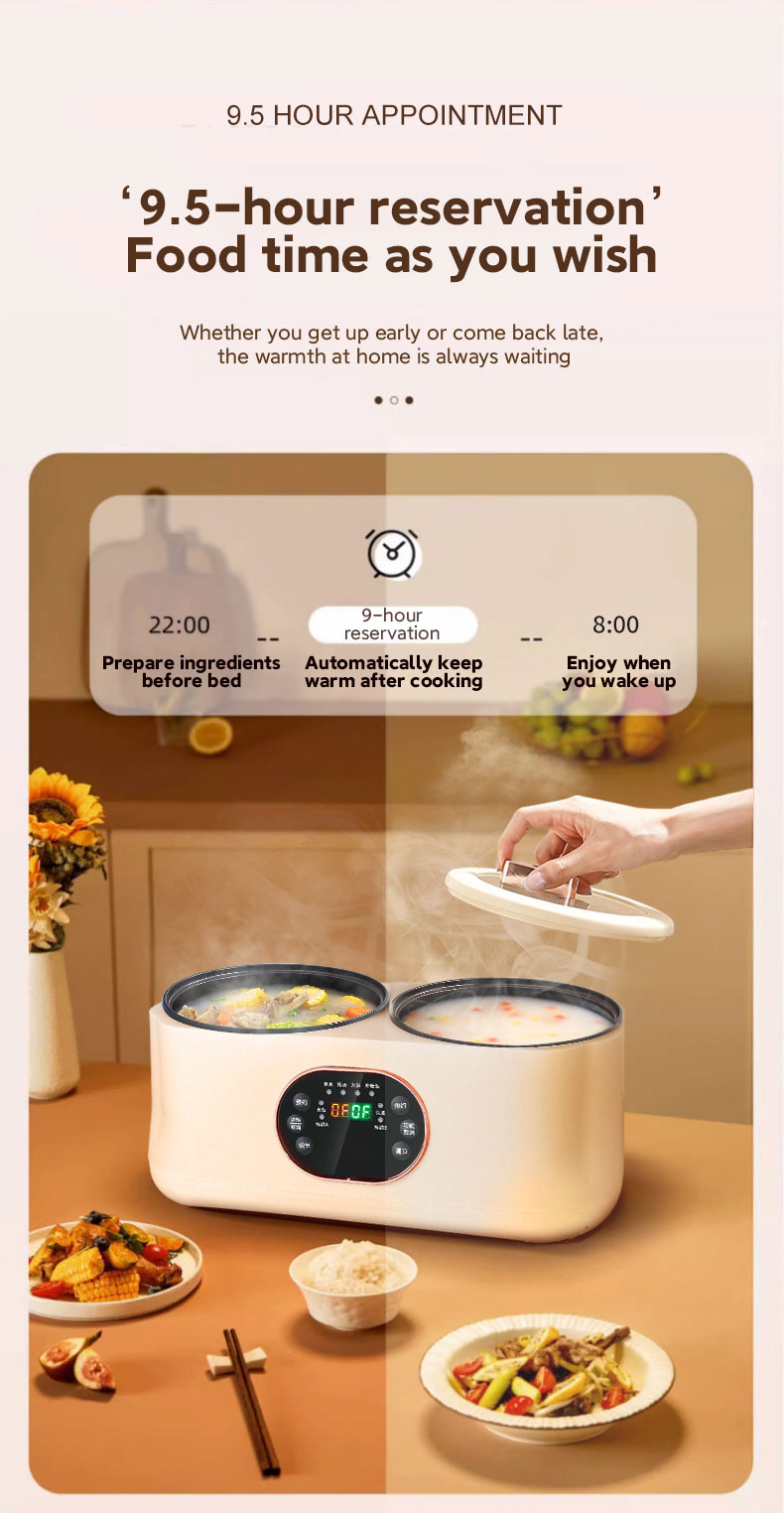 3.6L Dual Non-stick Liner Smart Rice Cooker 1000W Multifunctional ...