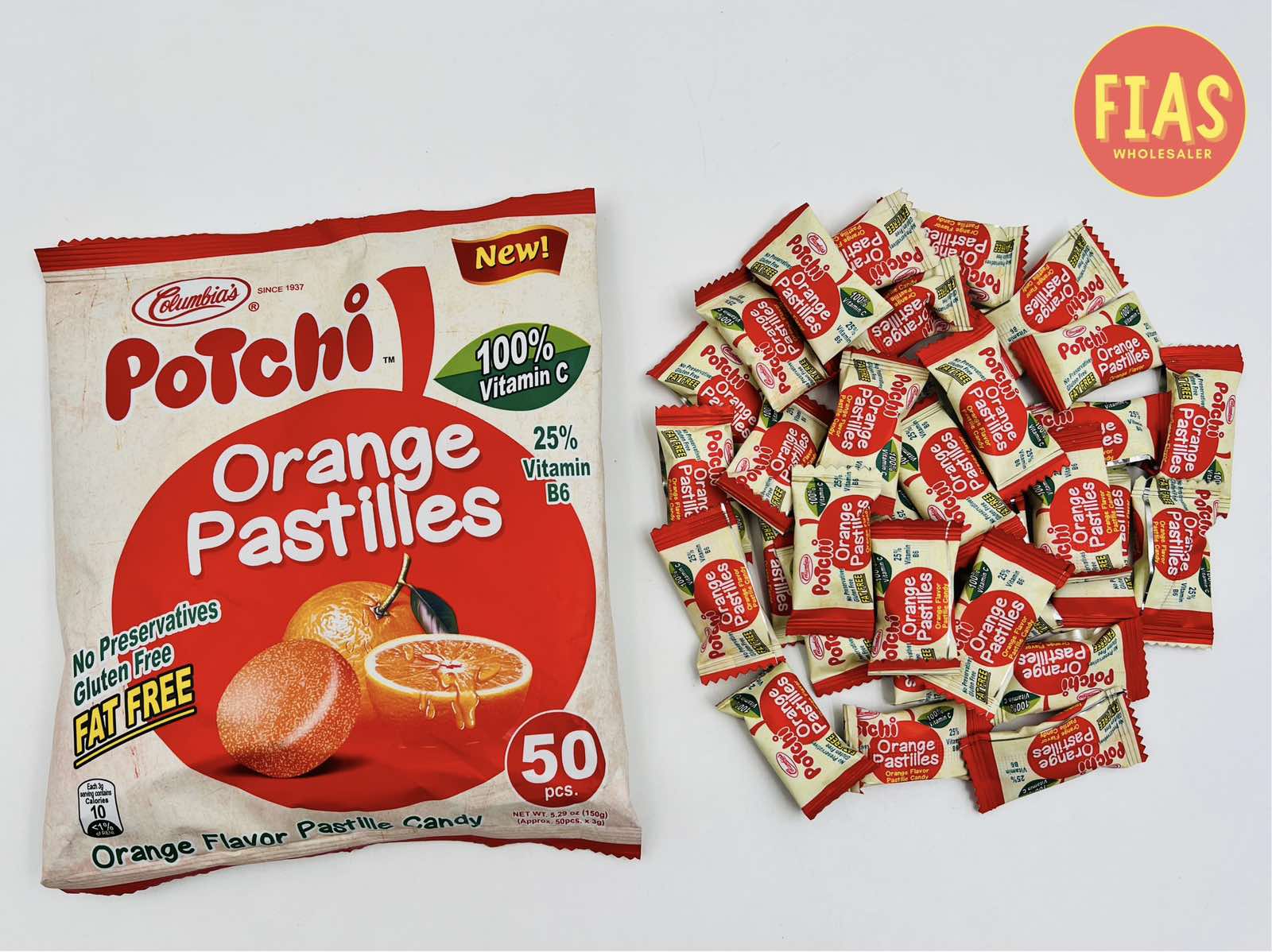 50 pcs Potchi Orange Pastilles Candy | Shopee Philippines