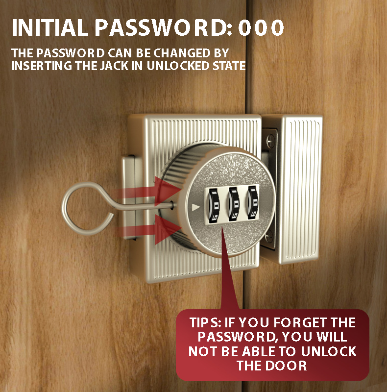 Hoba Cabinet Lock Digital Password Latch Lock Zinc Alloy Password Bolt ...