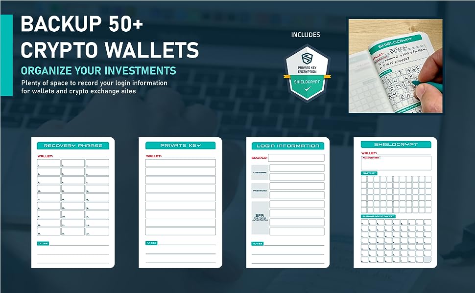 Shieldfolio Stonebook Crypto Seed Phrase Storage Notebook - Authorized ...