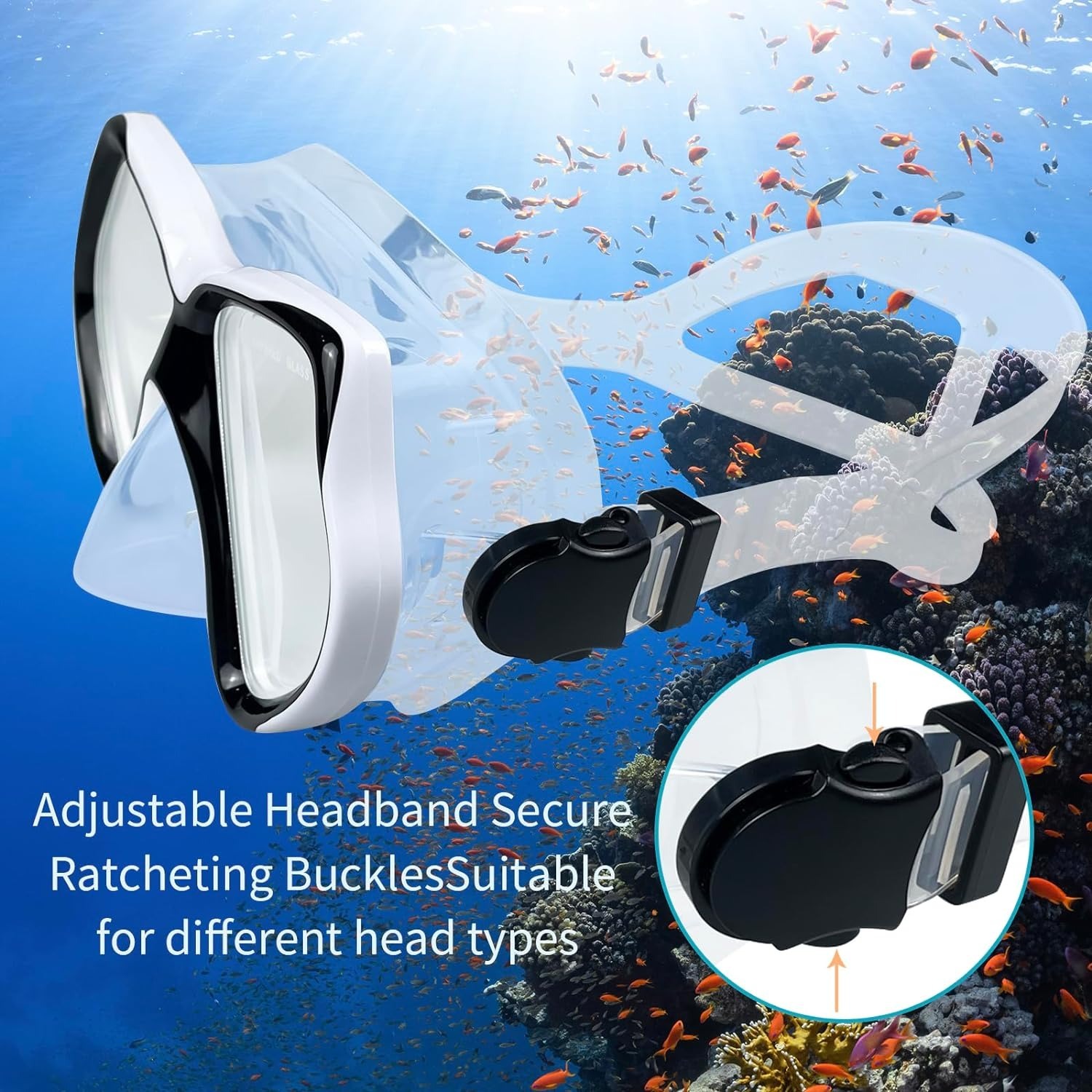 DIVI Snorkeling Set Snorkel Set for Adult Diving Mask with Snorkel Anti ...