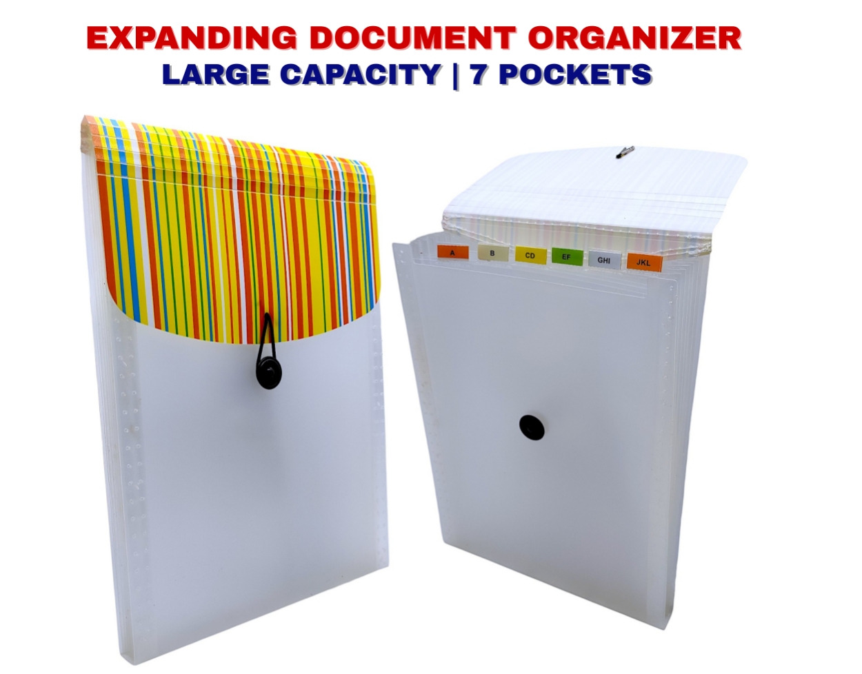 7 Pockets Expanding Envelope Vertical Document Bag Plastic Envelope ...