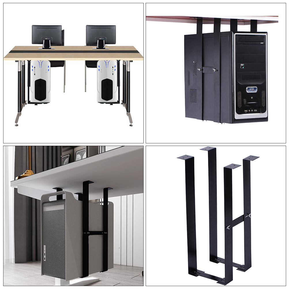 Desk Adjustable Stand Lift Computer Mainframe Hanger Host Box Bracket ...
