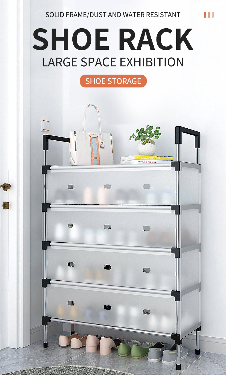 Shoes rack multi-layer simple dustproof storage rack shoe rack ...