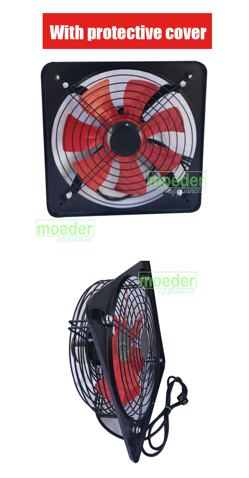 Ventilation fanAll-metal 7 blade fan Double protective mesh exhaust fan ...