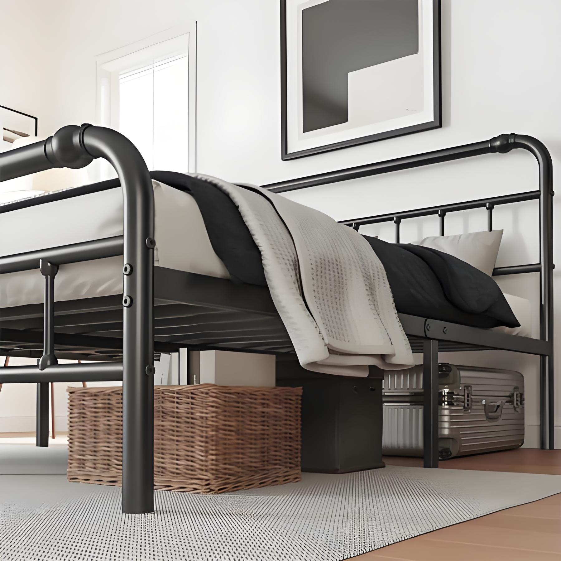Metal bed frame Single/Double/Queen/King iron bed frame European style ...