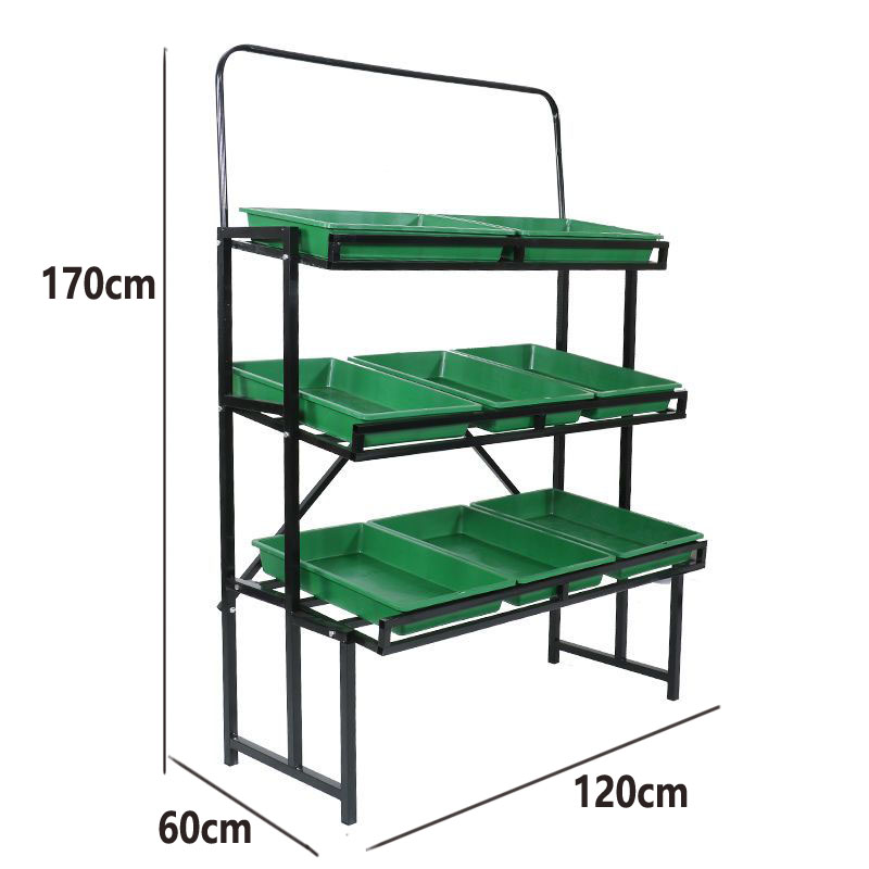 Supermarket fruit store shelves vegetable and snack racks multi-layer ...