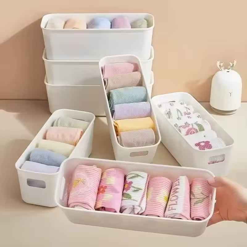SJW Plastic desktop storage box with handle drawer sorting boxes ...