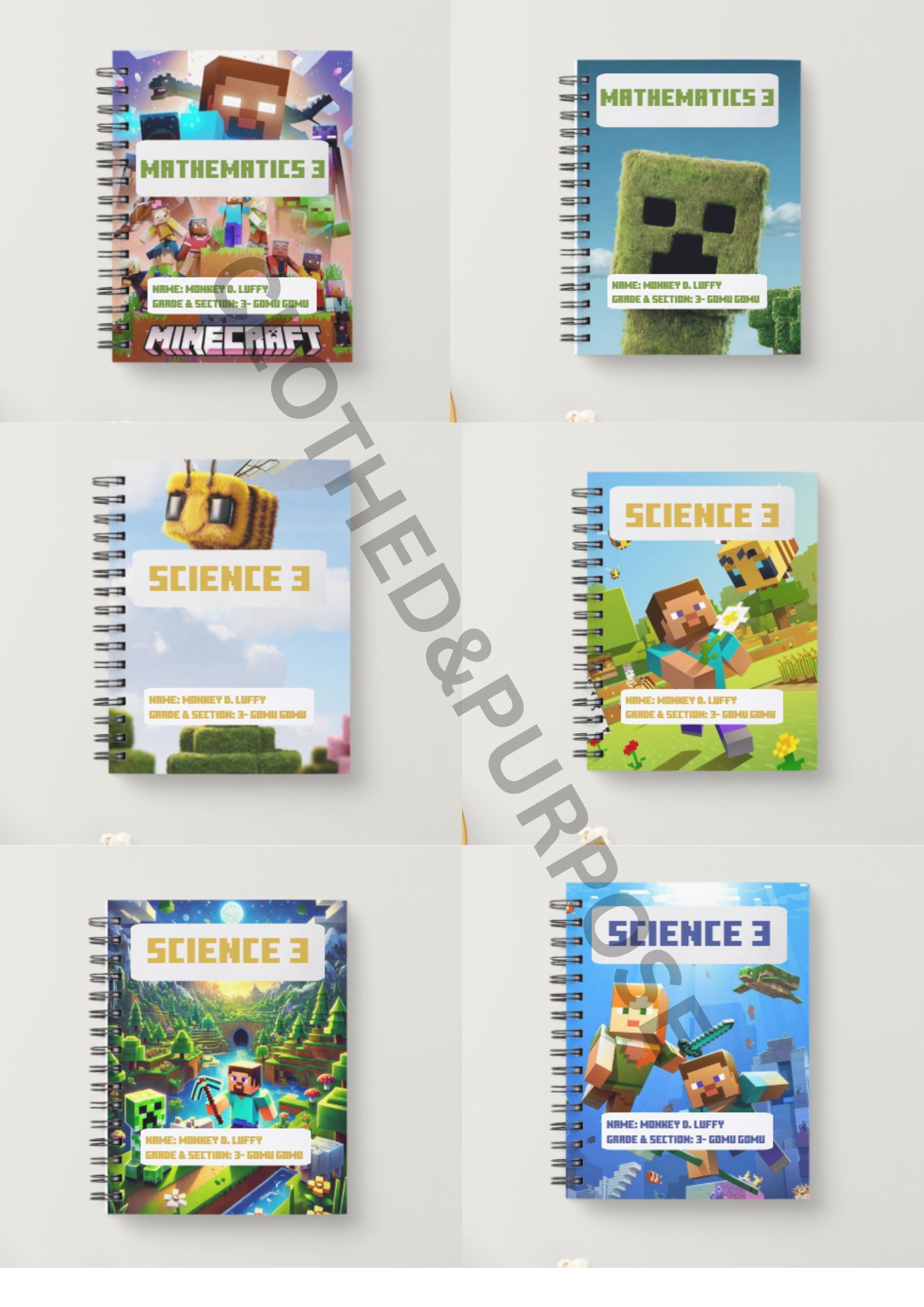 PERSONALIZED/CUSTOMIZED NOTEBOOK WITH NAME, NAME OF SCHOOL & SUBJECT ...