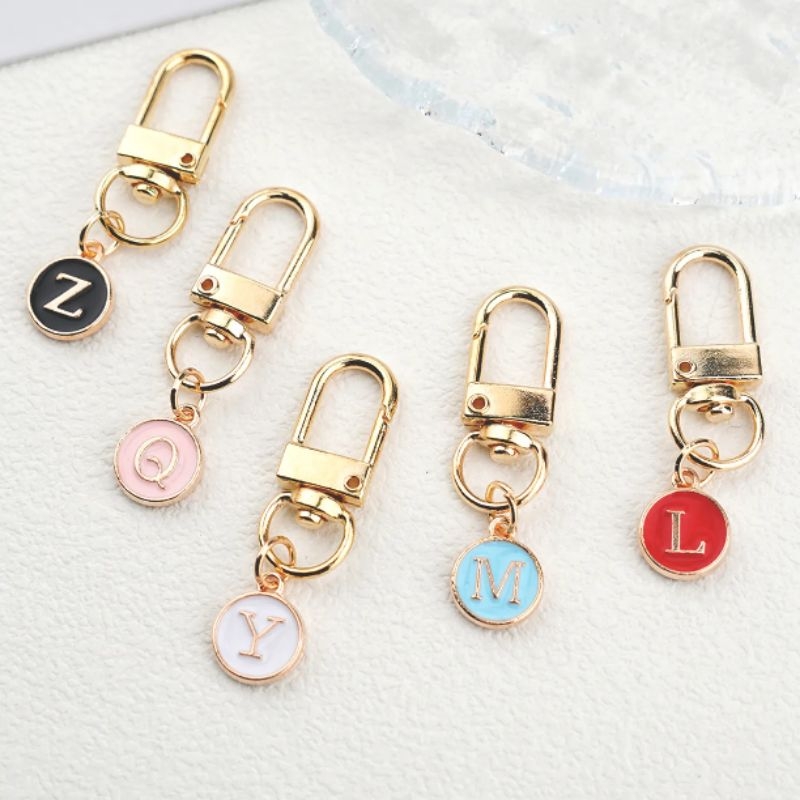 A-Z Letter Initial Charm Personalized Keychains | Shopee Philippines