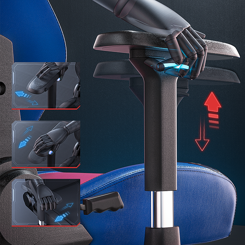 GAMEFORGE Gaming Chair Guardian Ergonomic Magnetic headrest PU leather ...