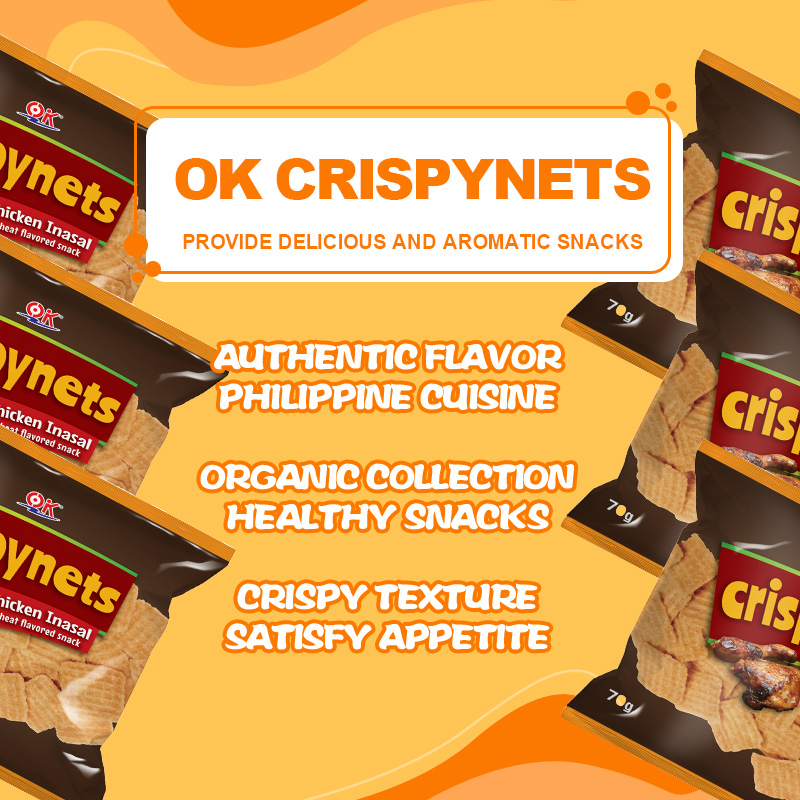 OK CRISPYNETS CHICKEN INASAL Corn Chips 70G 3PCS Snack Organic Crunchy ...