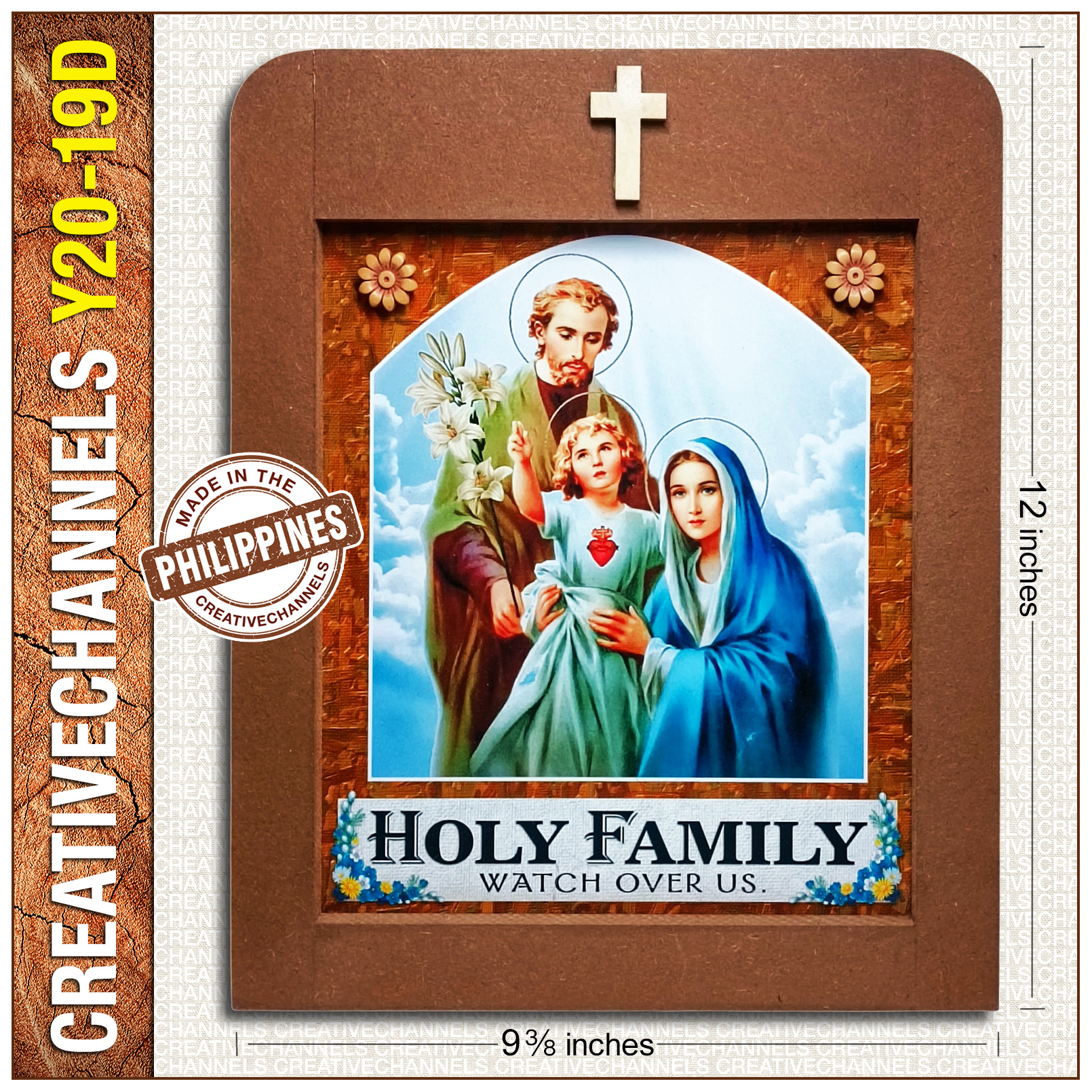 HOLY FAMILY, Y20-19D, CreativeChannels Wooden Wall Decor, Altar Decor ...