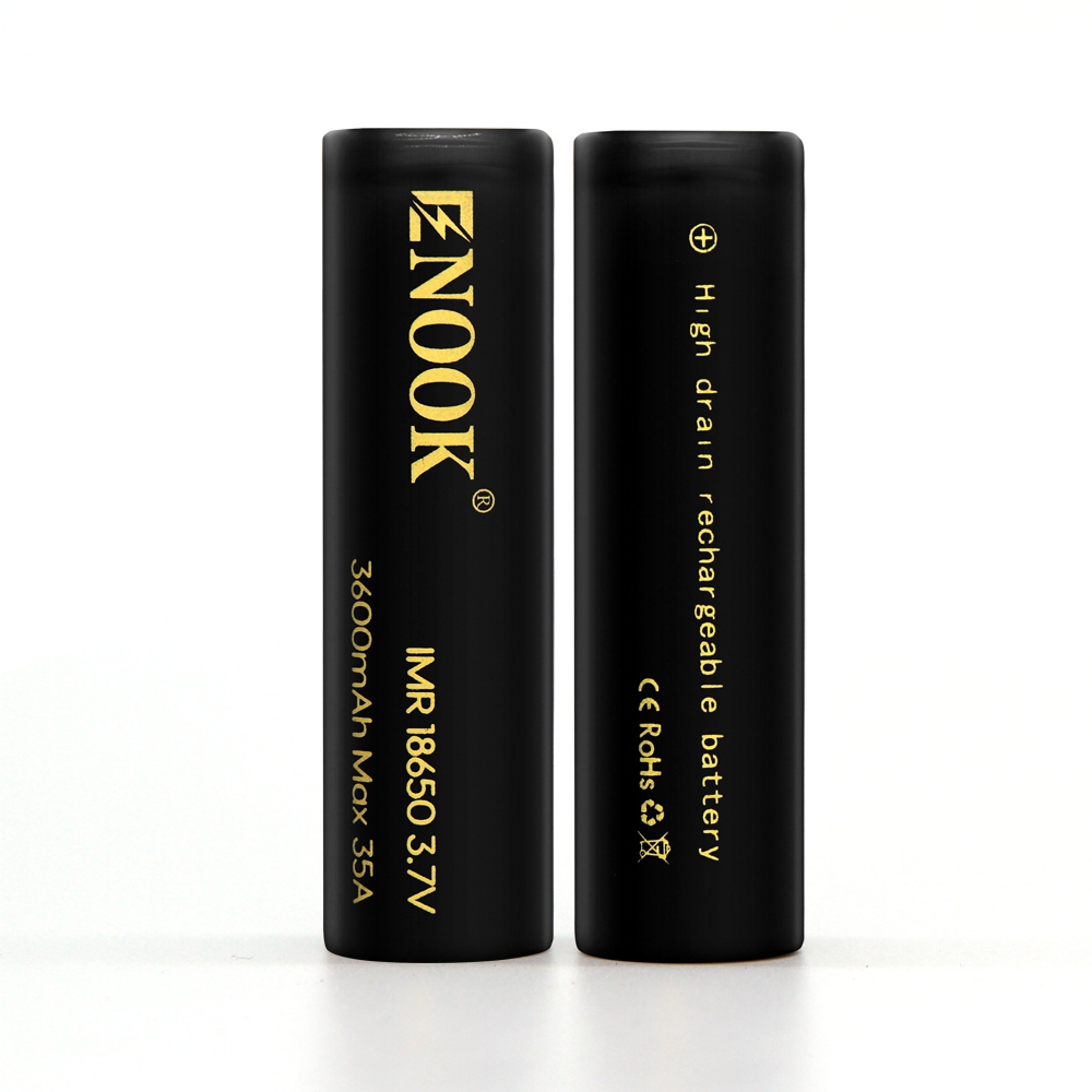 Enook 3.7V 18650（3600mah） Li-ion Rechargeable Battery/With Vapcell Q2S ...