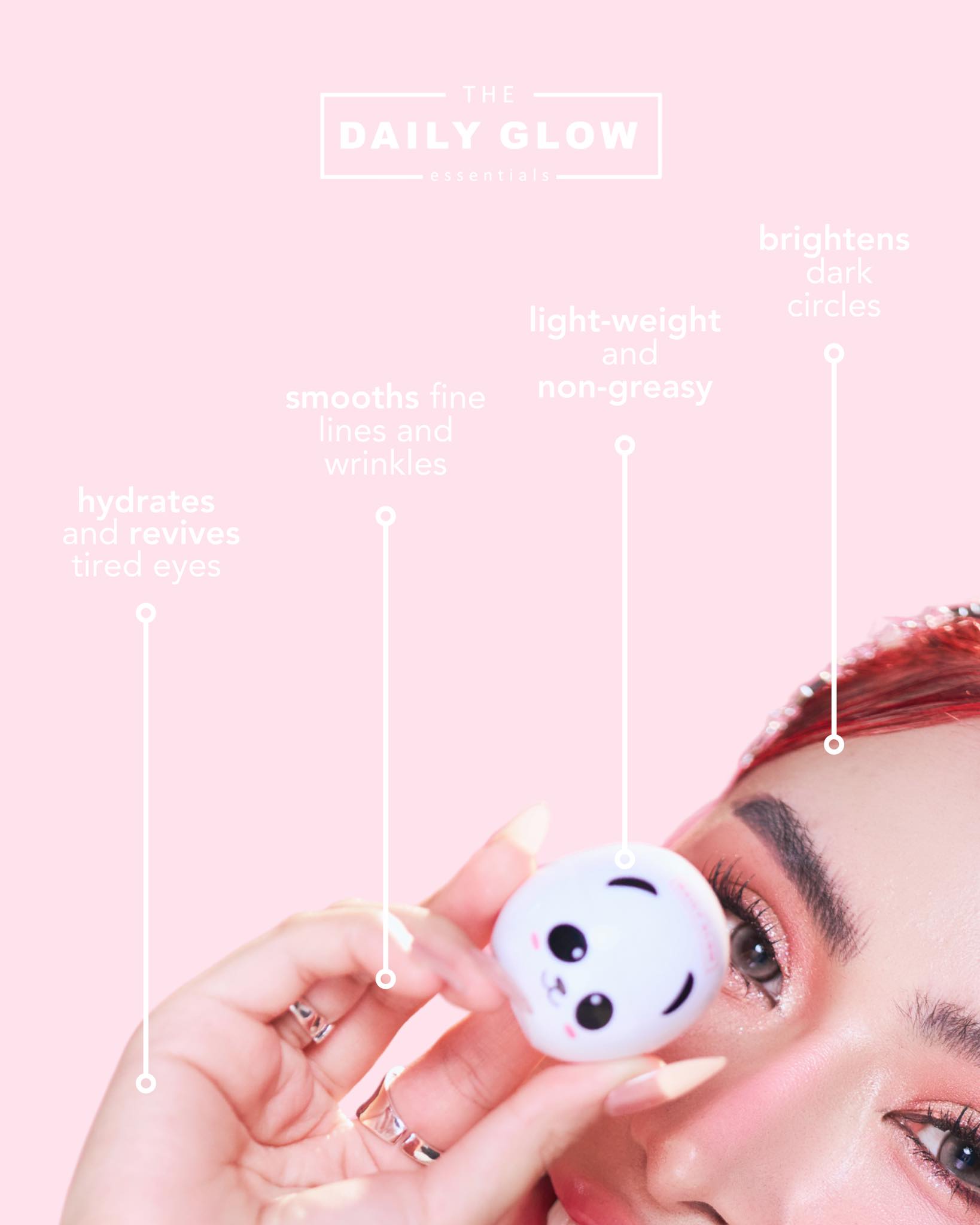 THE DAILY GLOW Panda Brightening Eye Balm Dark Circles Under Eyes ...