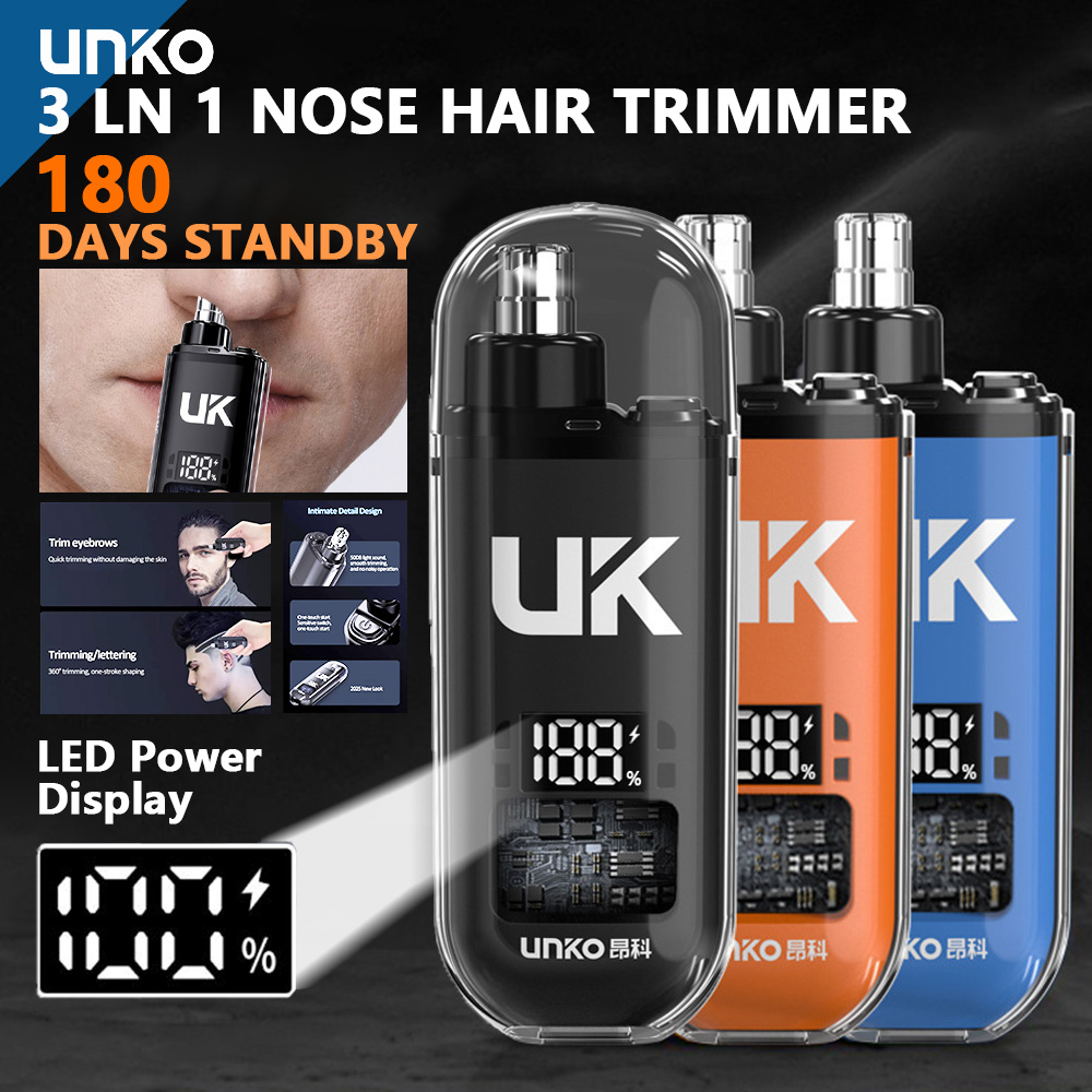 Electric Nose Hair Trimmer for man Mini LCD Waterproof USB Charging ...