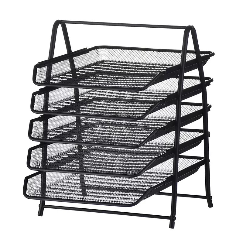NEW File Tray Frame Five Layers Office organizer Wire Mesh | Shopee ...