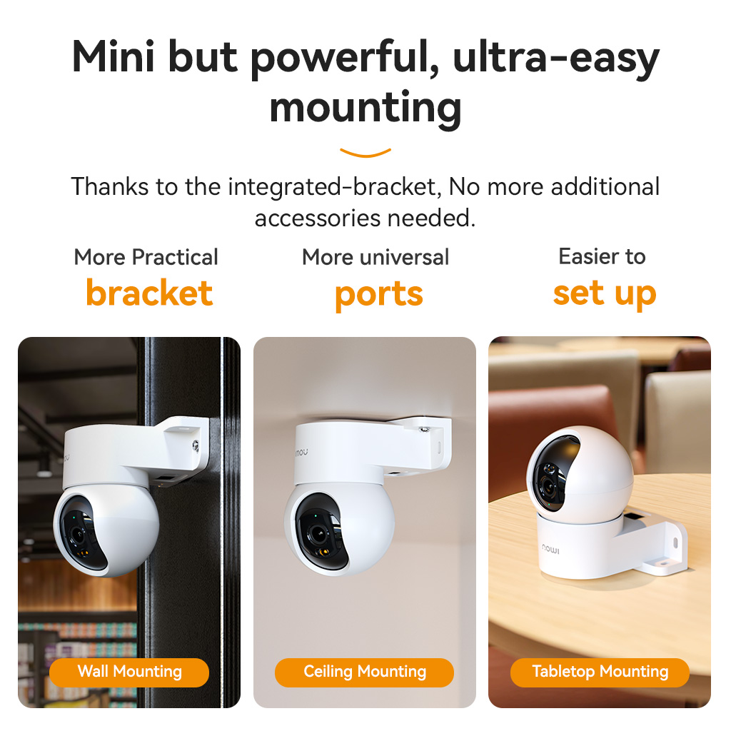 IMOU Ranger Mini 5MP Integrated-Bracket Indoor Camera CCTV Security ...