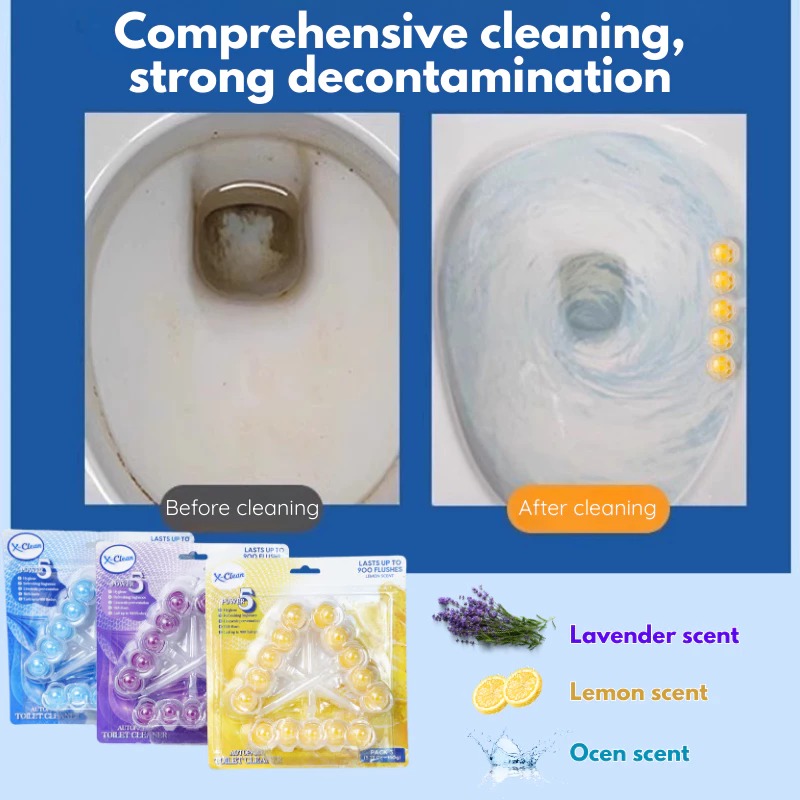 X-clean Toilet Rim Block Fresh Flowers Anti-Limescale Cleaning Foam ...