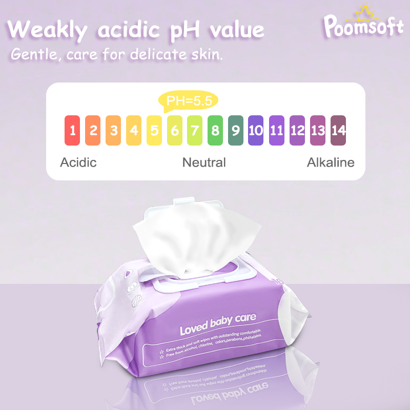 Poomsoft 10 Packs x 100 Sheet Baby Wipes Lavender Scent Gentle Alcohol ...